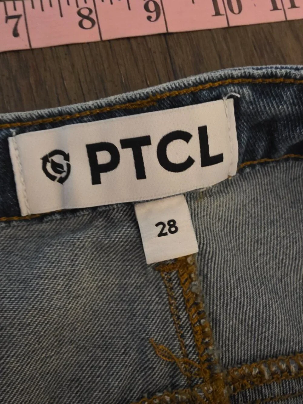 PTCL High Rise Baggy Carpenter Jeans NWT Size 28 Wide Leg Utility Blue Denim - Picture 8 of 15
